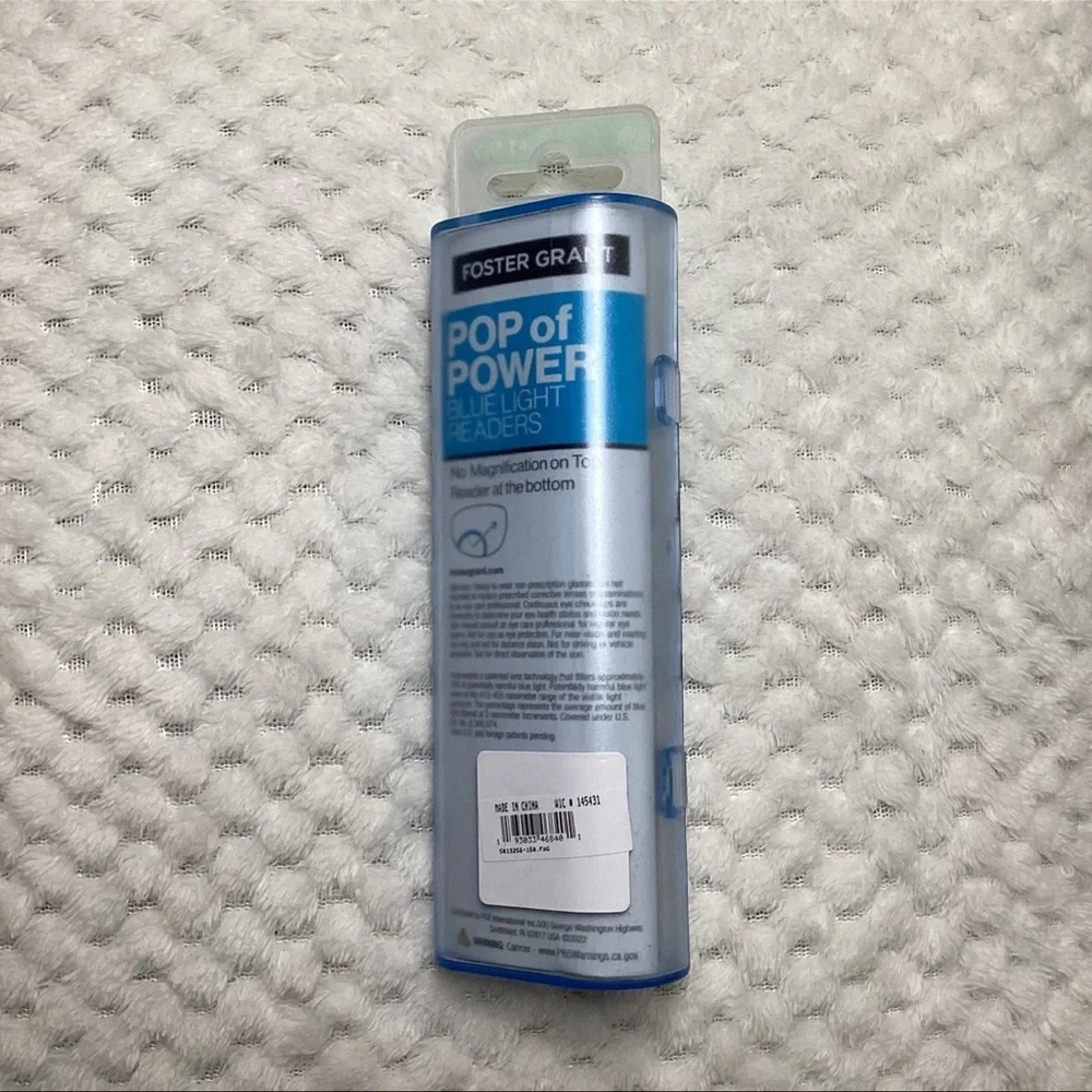 Foster Grant Pop Of Power Blue Light Reading Glasses +1.50